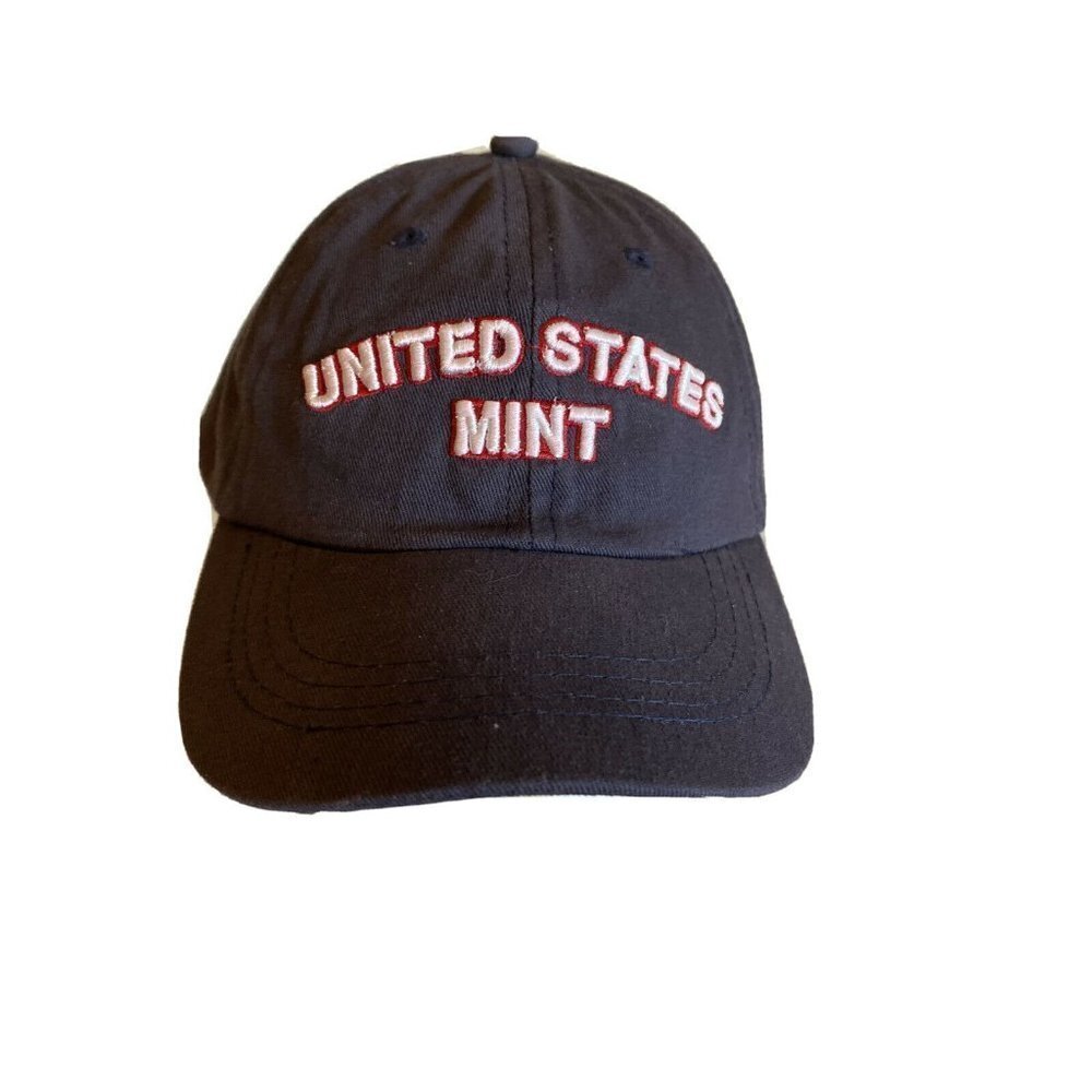 United States Mint Navy Blue Embroidered Baseball Cap‎ Hat J Hats Adjustable